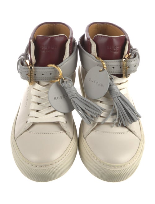 Buscemi Leather Colorblock Pattern Sneakers