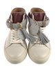 Buscemi Leather Colorblock Pattern Sneakers