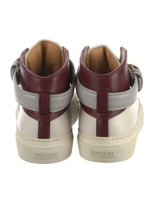 Buscemi Leather Colorblock Pattern Sneakers