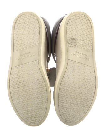 Buscemi Leather Colorblock Pattern Sneakers