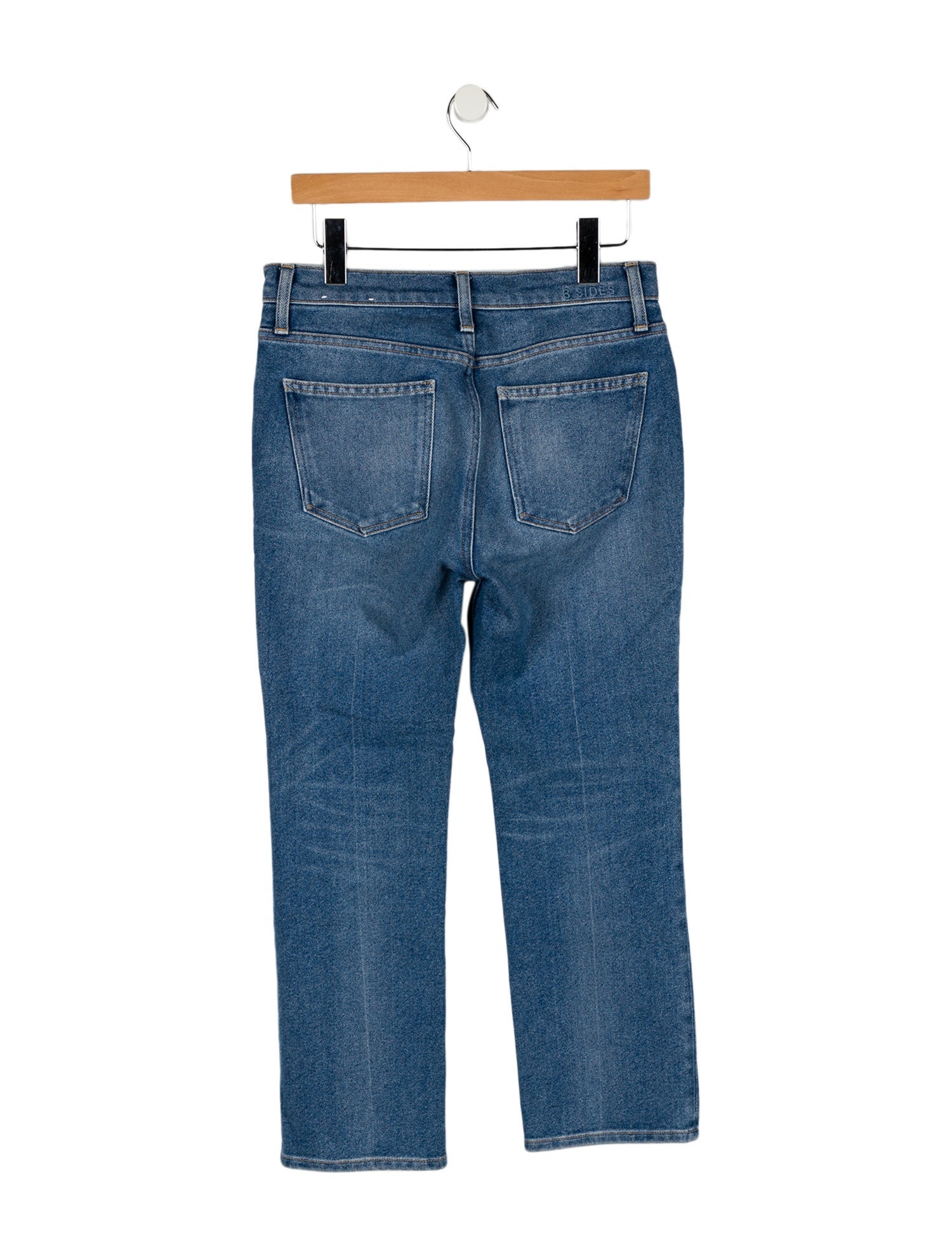 B Sides Mid-Rise Wide Leg Jeans