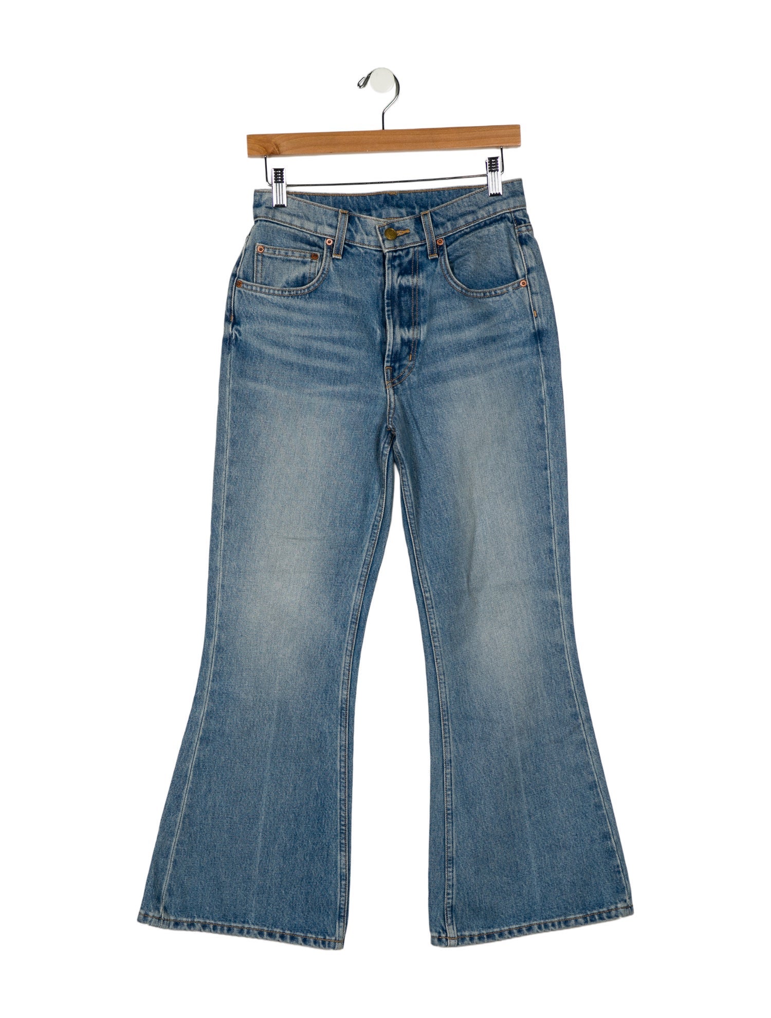 B Sides Mid-Rise Wide Leg Jeans