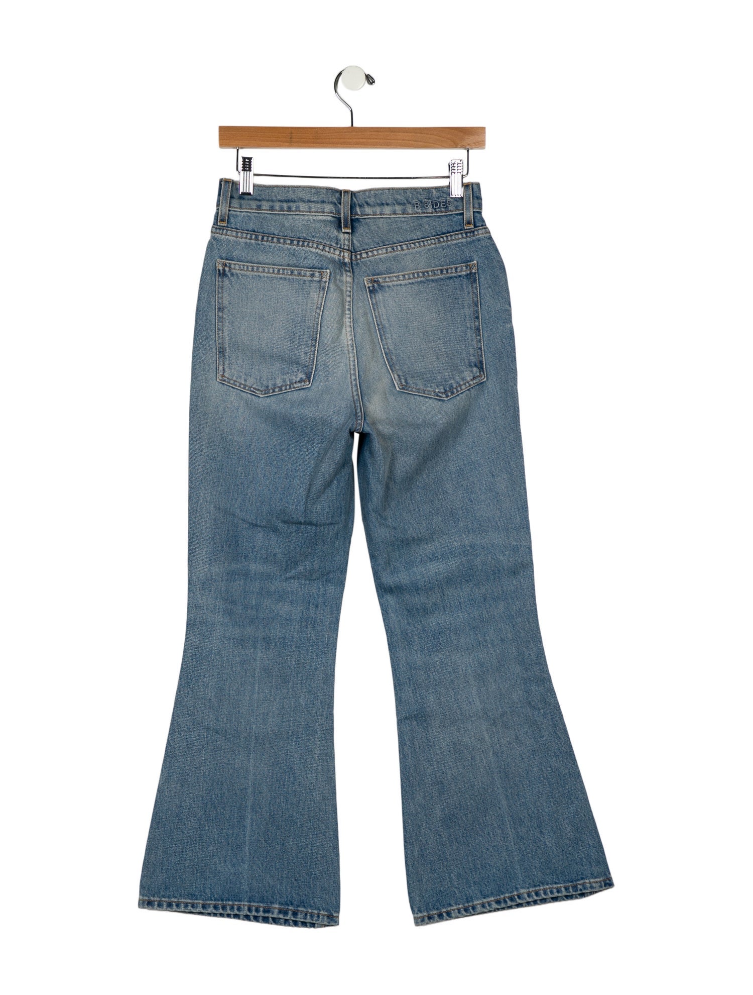 B Sides Mid-Rise Wide Leg Jeans