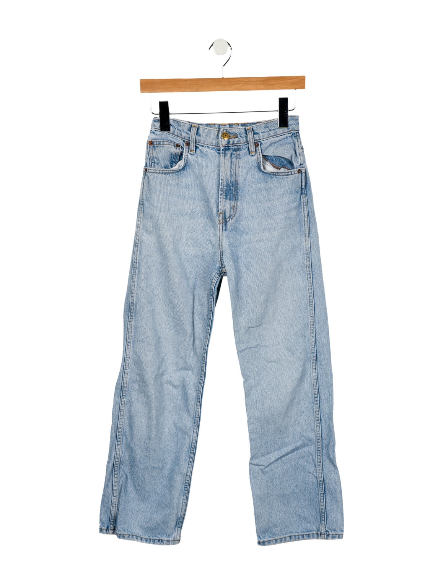 B Sides High-Rise Straight Leg Jeans