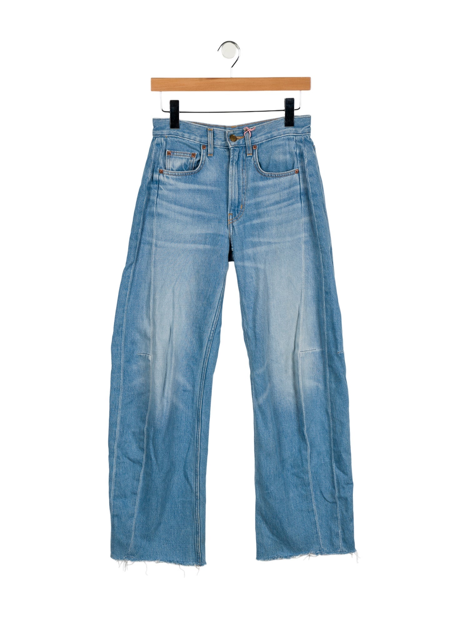 B Sides Mid-Rise Wide Leg Jeans
