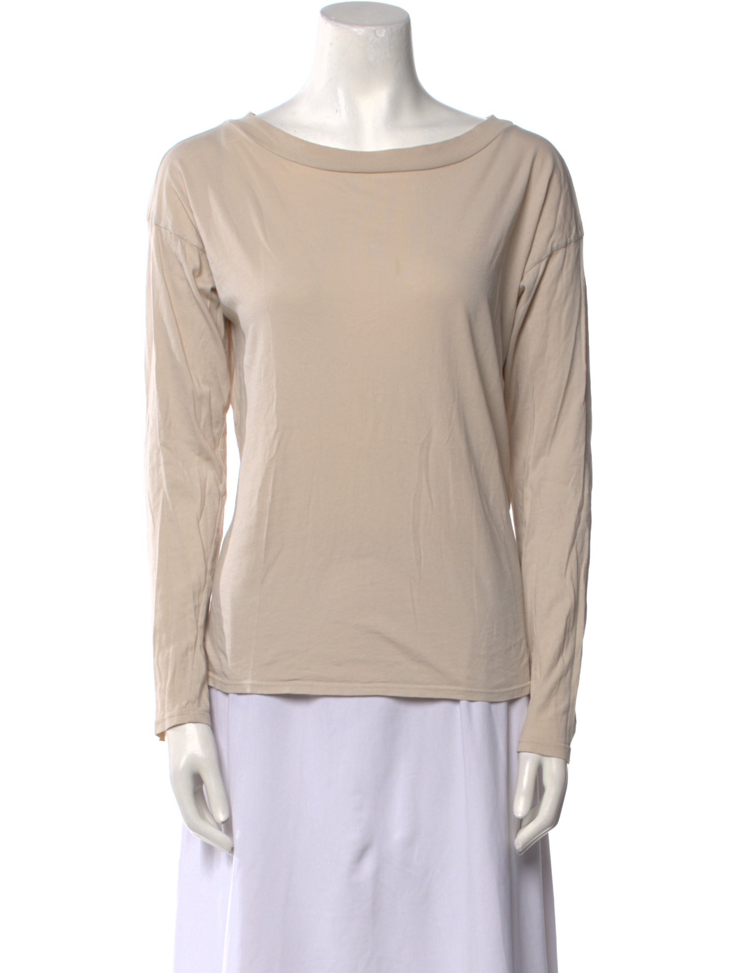 B Sides Bateau Neckline Long Sleeve Top