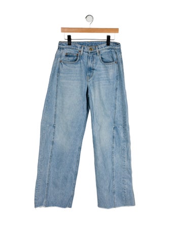 B Sides Mid-Rise Wide Leg Jeans