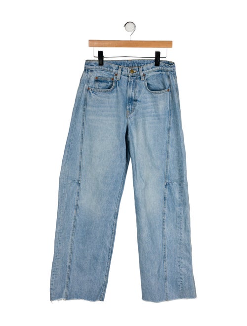 B Sides Mid-Rise Wide Leg Jeans