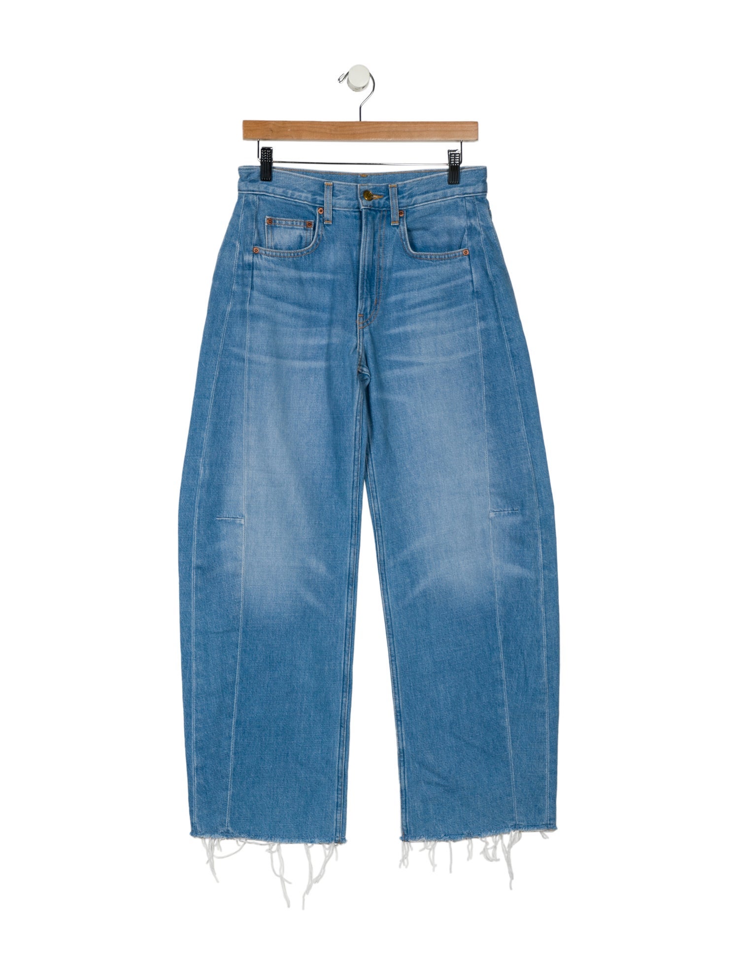 B Sides Mid-Rise Wide Leg Jeans