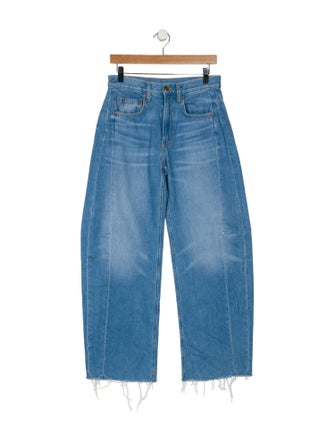B Sides Mid-Rise Wide Leg Jeans