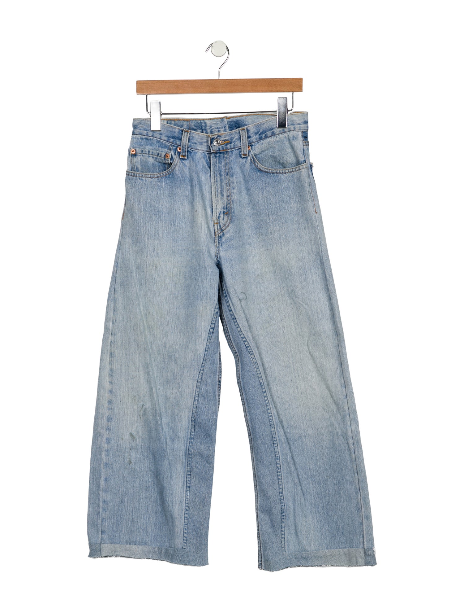 B Sides Mid-Rise Wide Leg Jeans