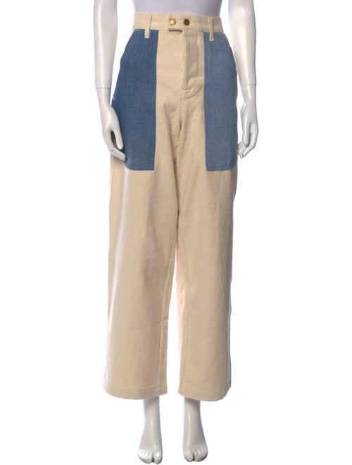 B Sides Colorblock Pattern Wide Leg Pants