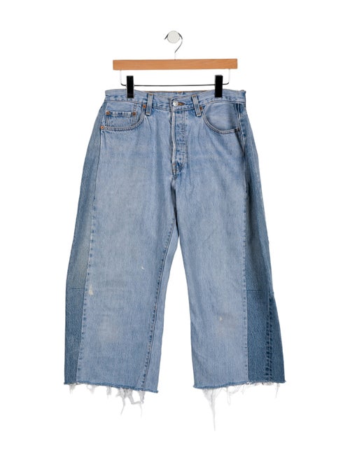 B Sides Mid-Rise Wide Leg Jeans