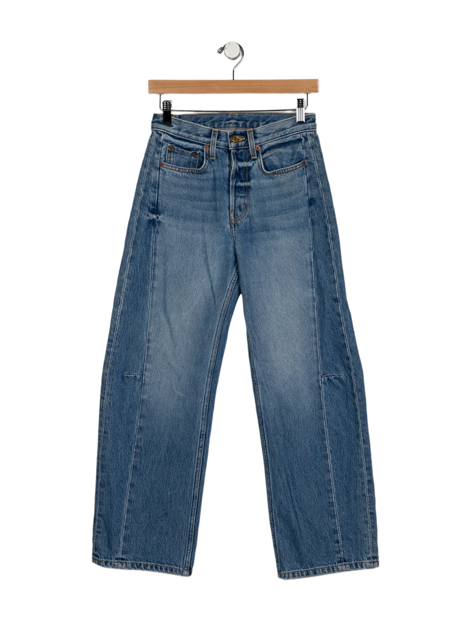 B Sides Mid-Rise Wide Leg Jeans