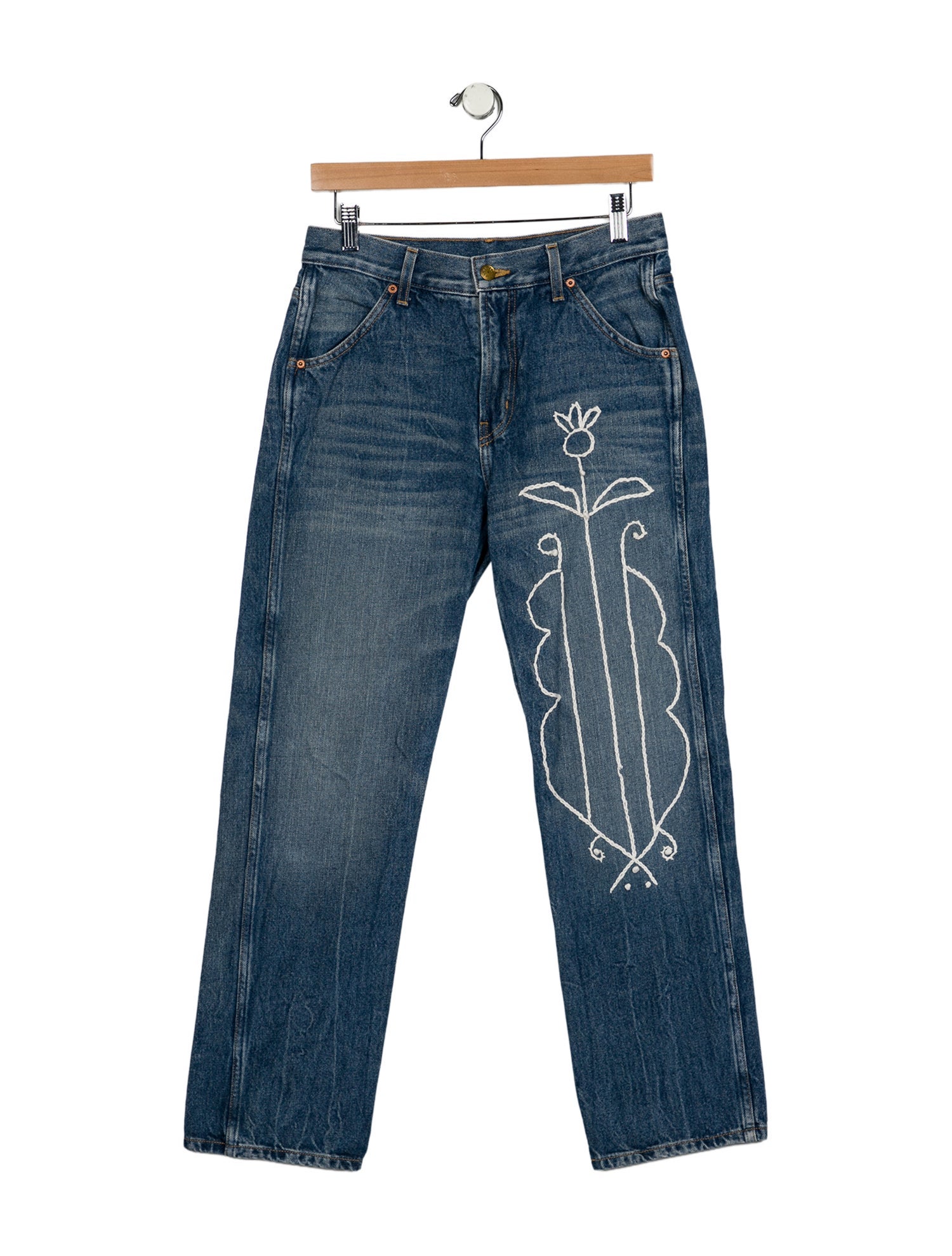 B Sides Mid-Rise Straight Leg Jeans