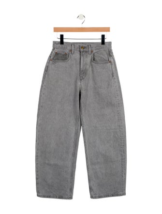 B Sides Mid-Rise Wide Leg Jeans