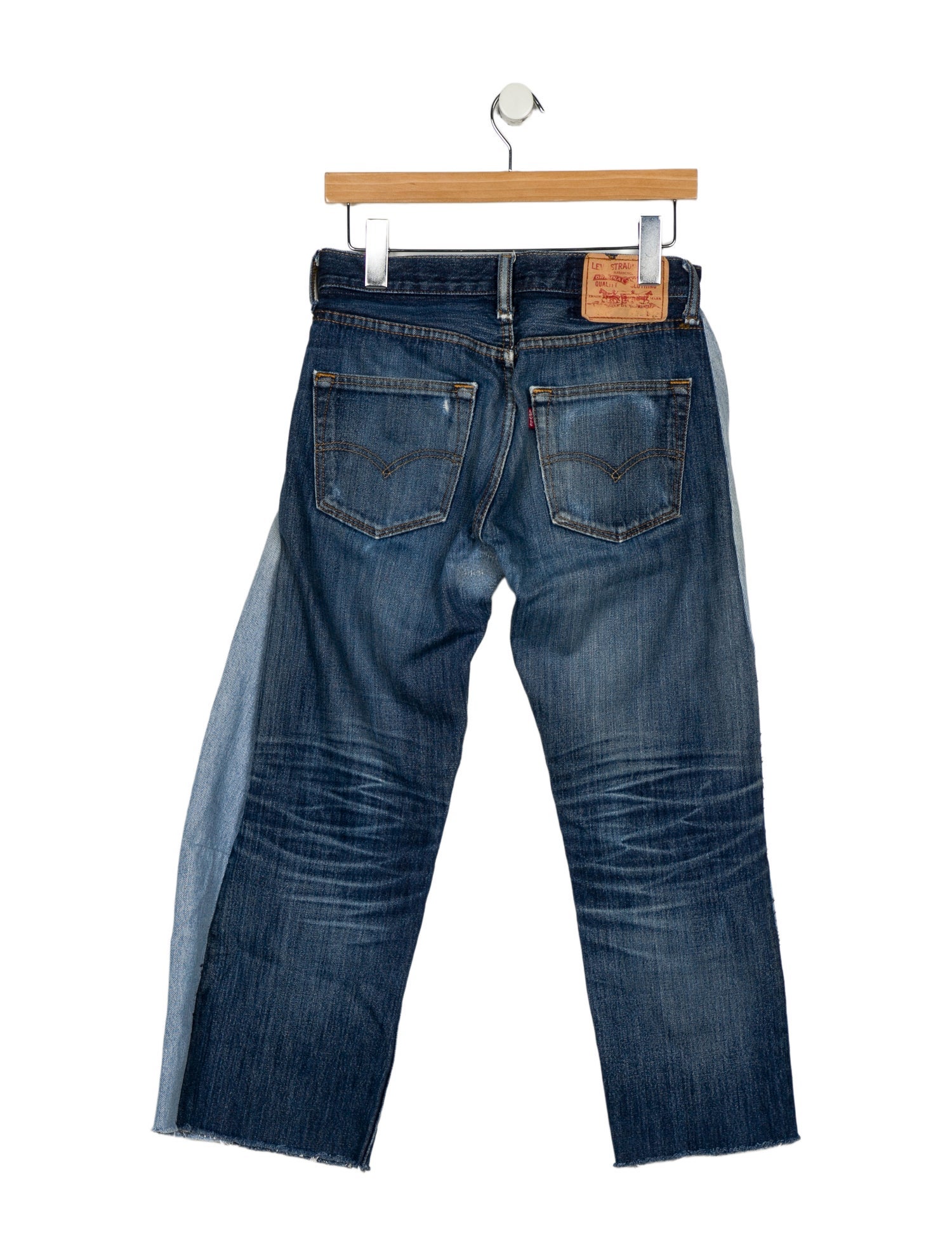 B Sides Mid-Rise Wide Leg Jeans