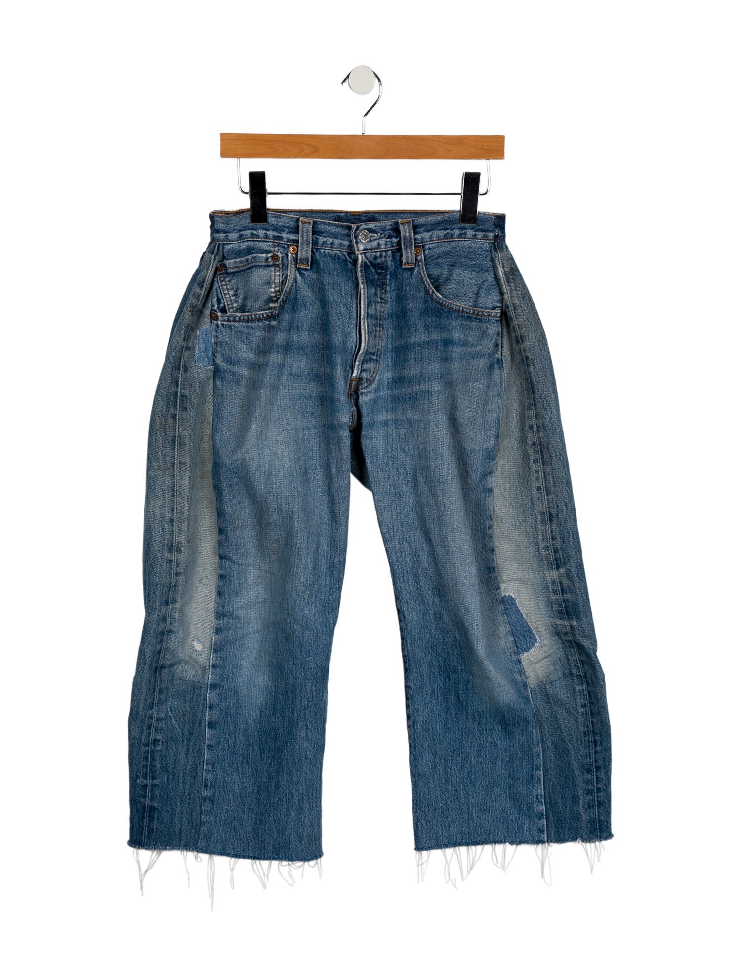 B Sides Mid-Rise Wide Leg Jeans