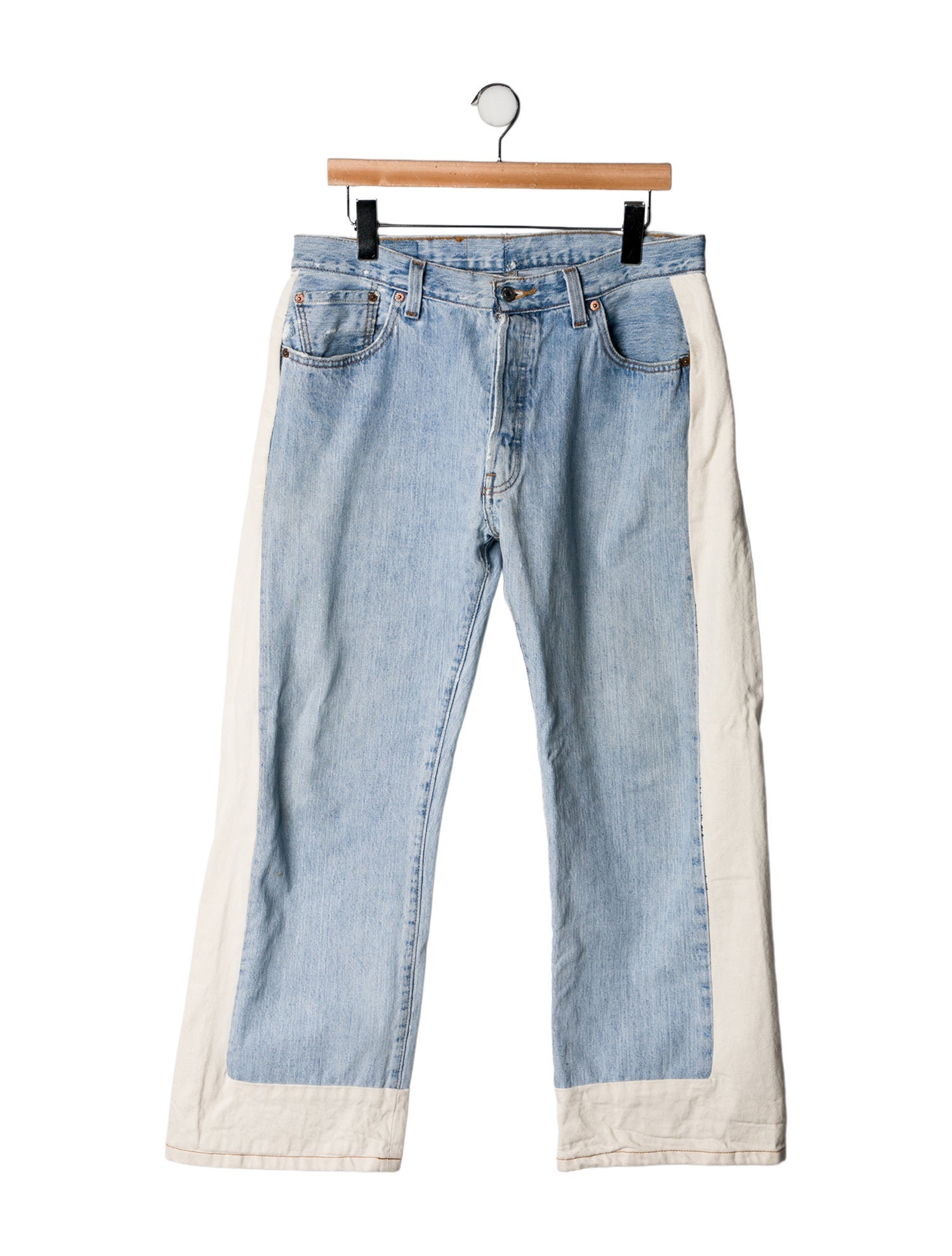 B Sides Mid-Rise Wide Leg Jeans