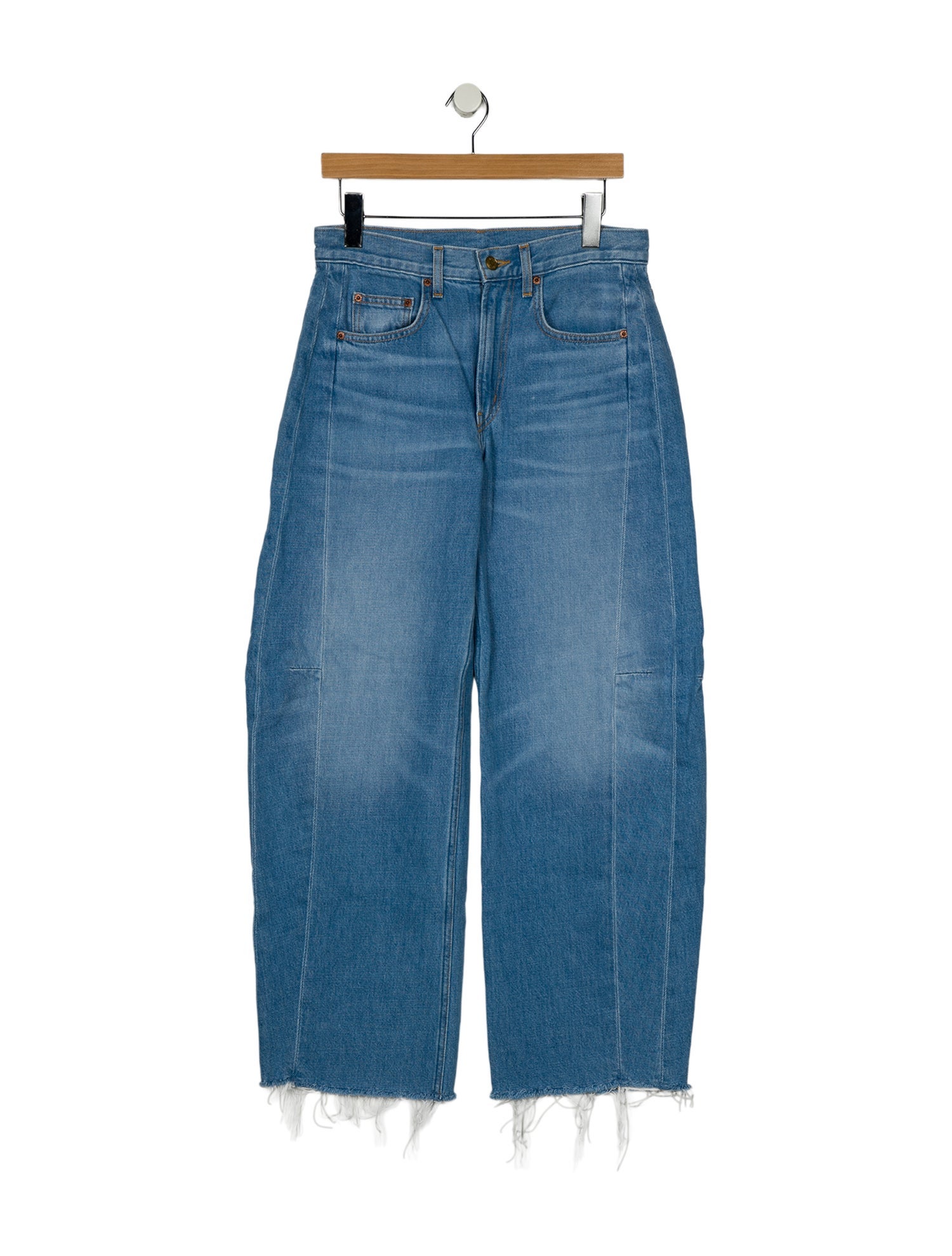 B Sides Mid-Rise Wide Leg Jeans