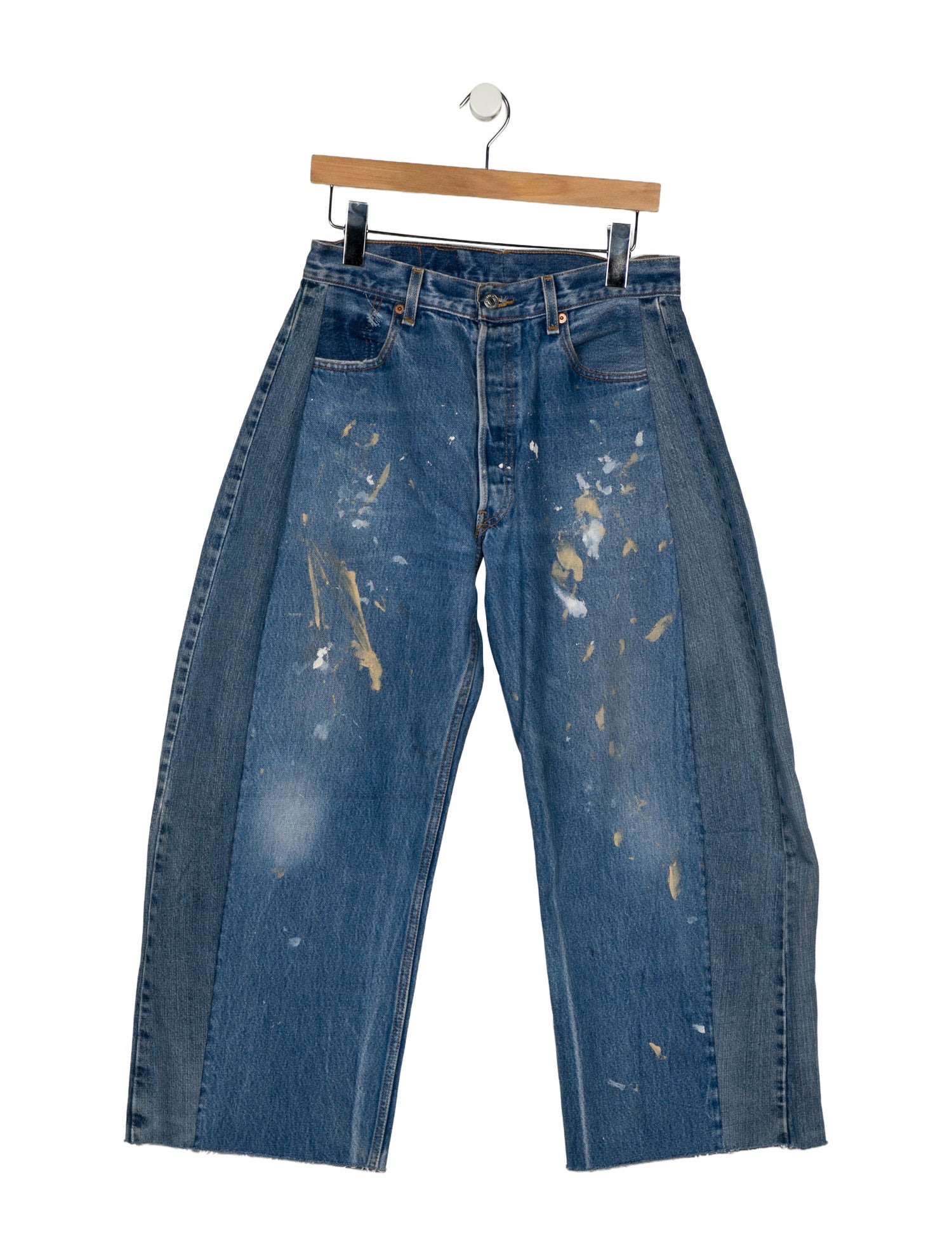 B Sides Mid-Rise Wide Leg Jeans