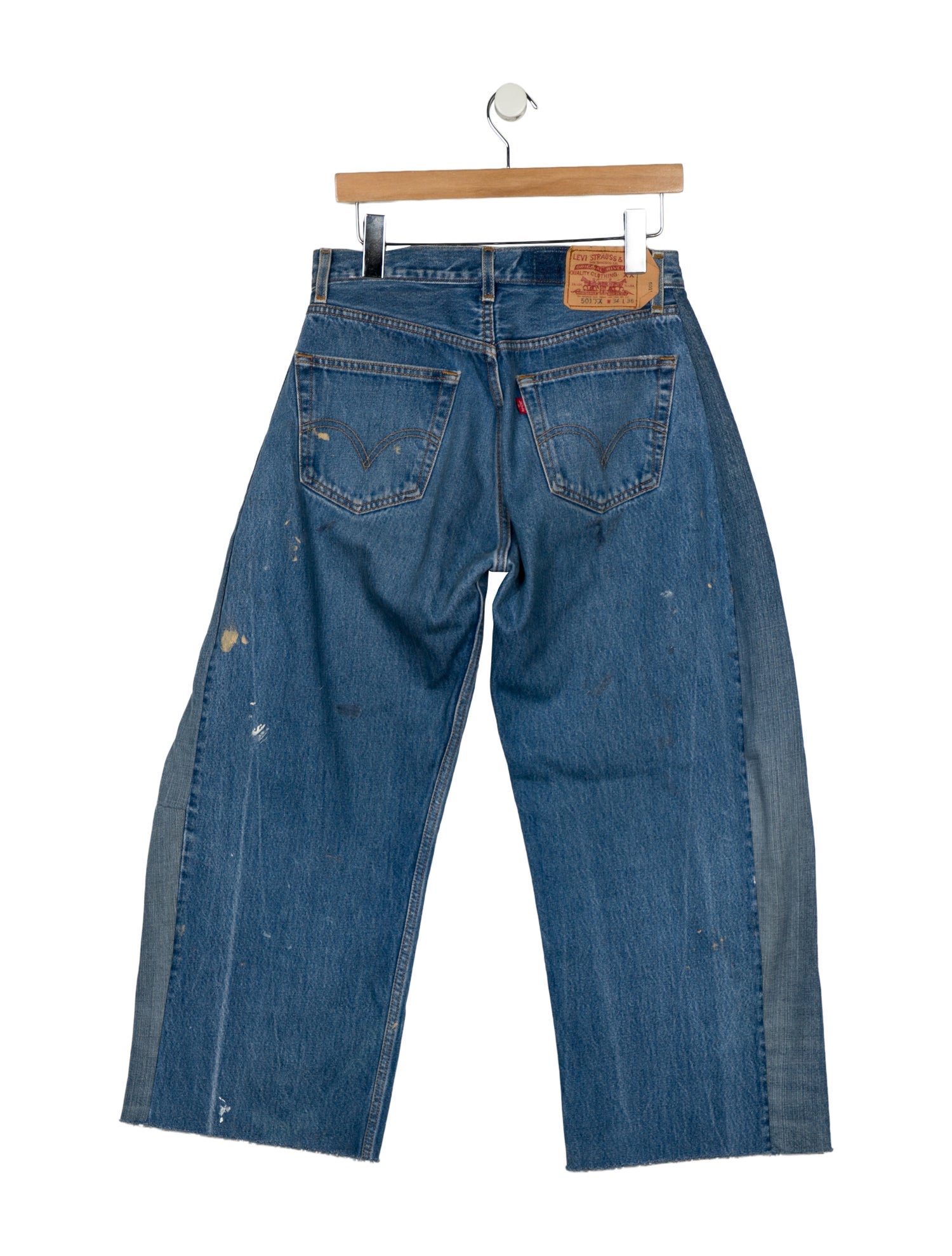 B Sides Mid-Rise Wide Leg Jeans