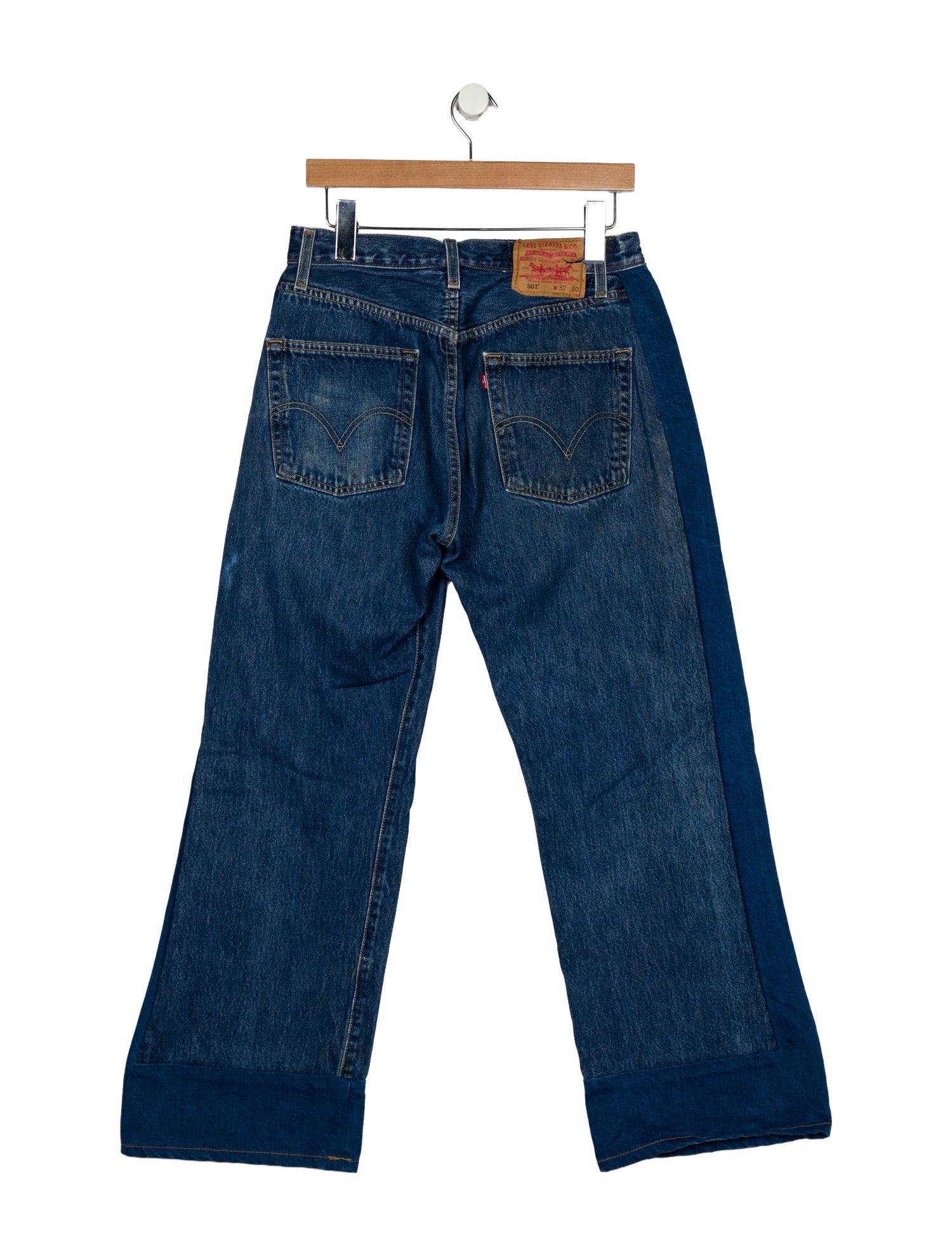 B Sides Mid-Rise Wide Leg Jeans