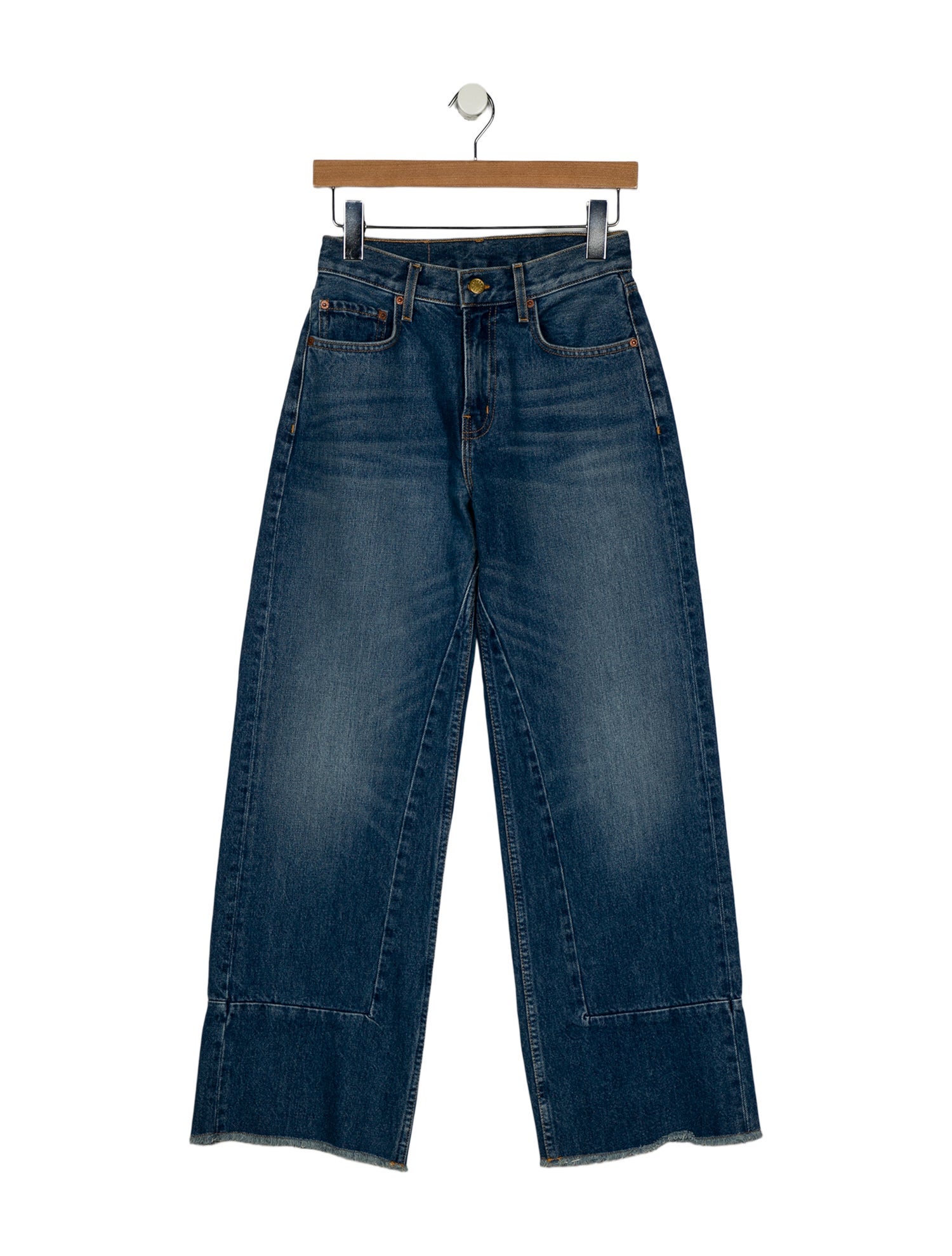 B Sides Mid-Rise Wide Leg Jeans