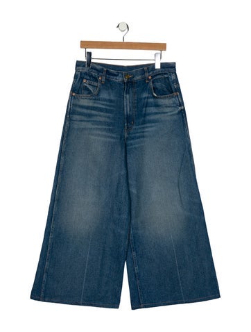 Pre-owned B Sides High-rise Wide Leg Jeans In Blue
