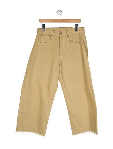 Pre-owned B Sides High-rise Wide Leg Jeans In Neutral