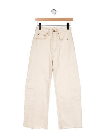 Pre-owned B Sides High-rise Wide Leg Jeans W/ Tags In Neutral