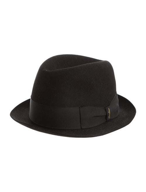 Borsalino Felt Fedora Hat Black