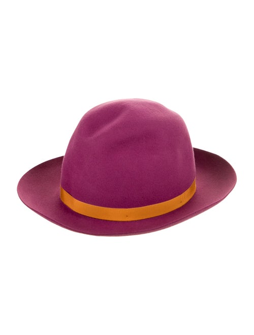 Borsalino Felt Fedora Hat Magenta