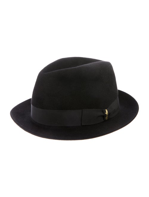 Borsalino Felt Curved Brim Fedora black
