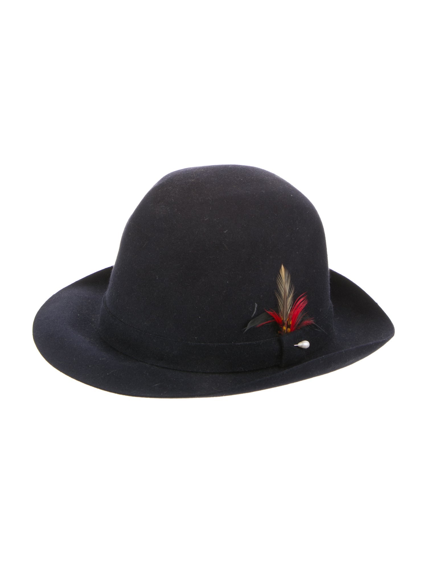 Borsalino Wool Hat W/Feather accent