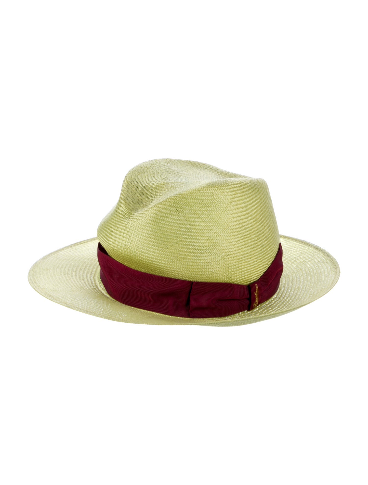 Borsalino Straw Fedora Hat