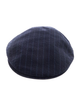 Borsalino Wool Stripped Pattern Print Newsboy Cap