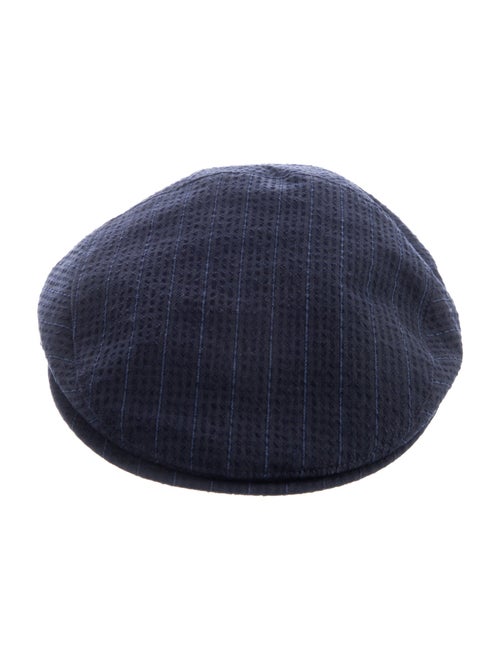 Borsalino Wool Stripped Pattern Print Newsboy Cap