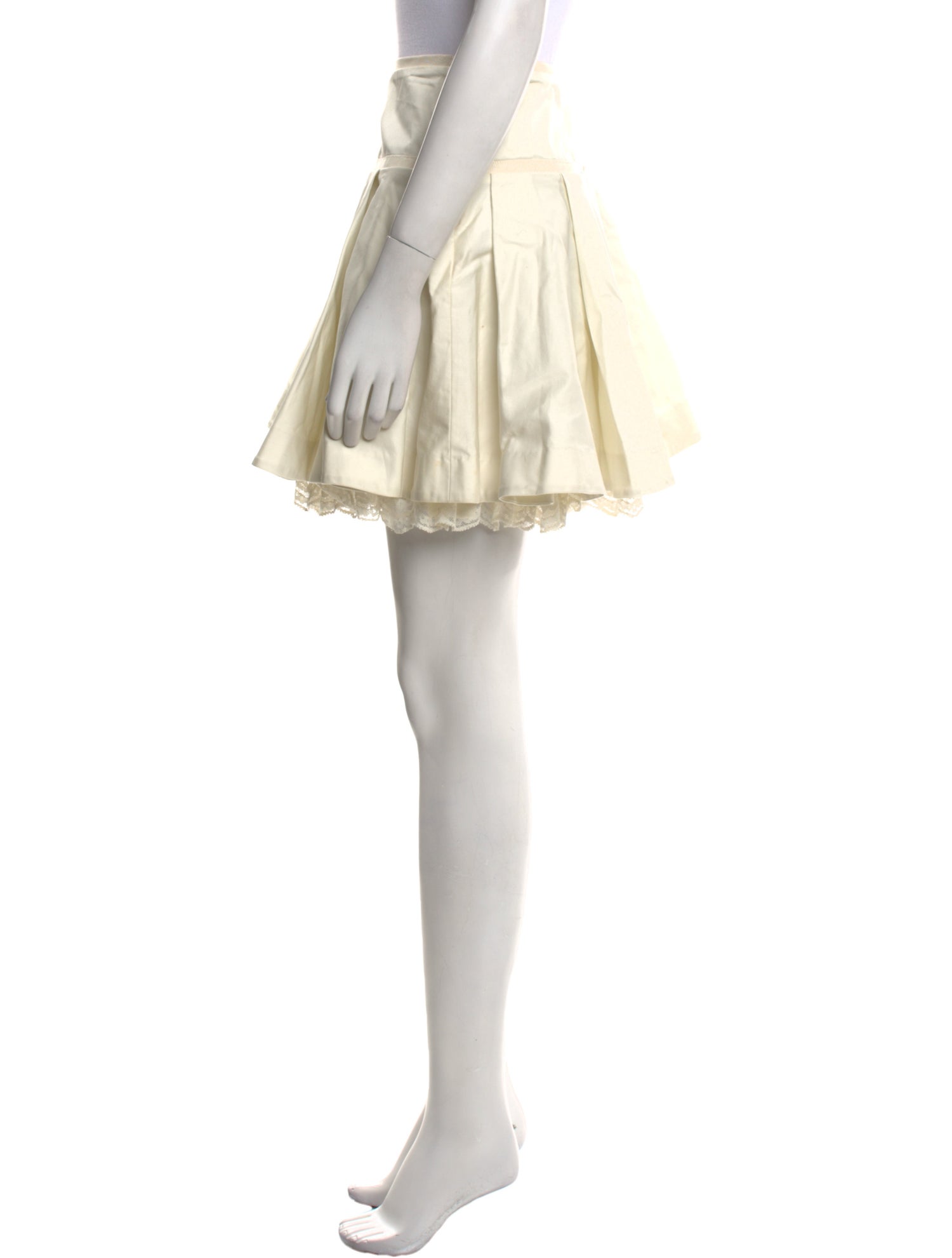 Borsalino Pleated Accents Mini Skirt