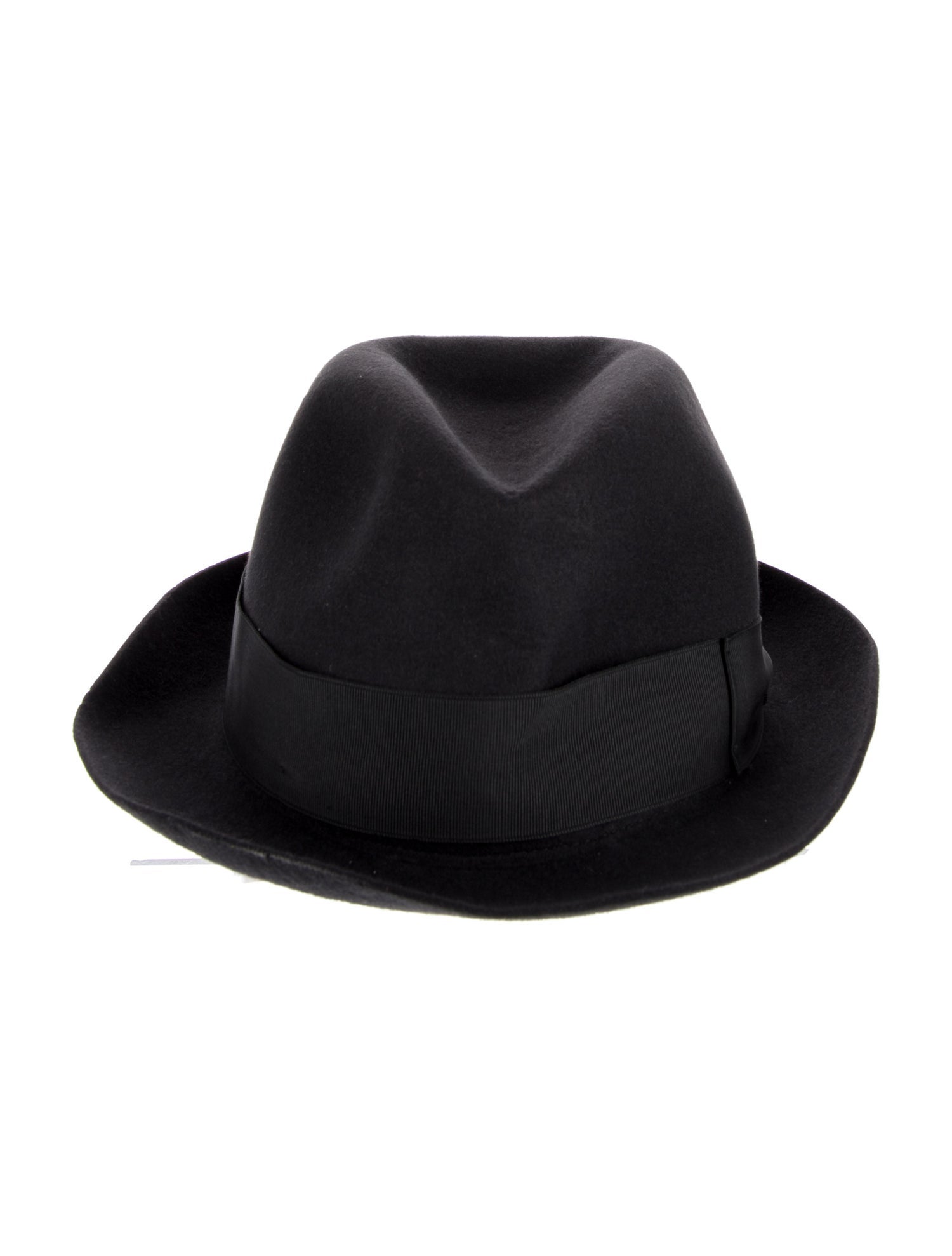 Borsalino Wool-Blend Grosgrain Bow Accent Fedora Hat