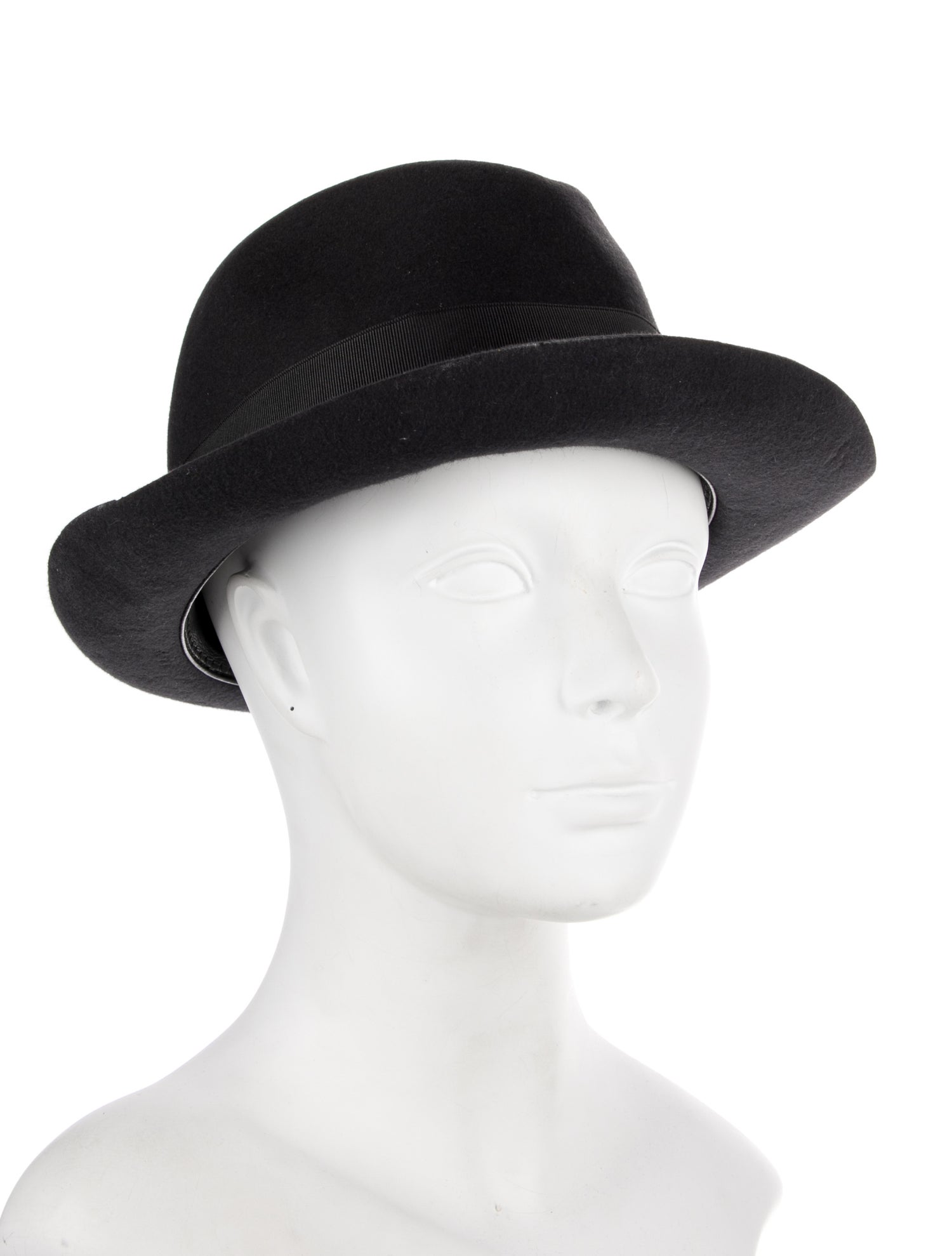 Borsalino Wool-Blend Grosgrain Bow Accent Fedora Hat