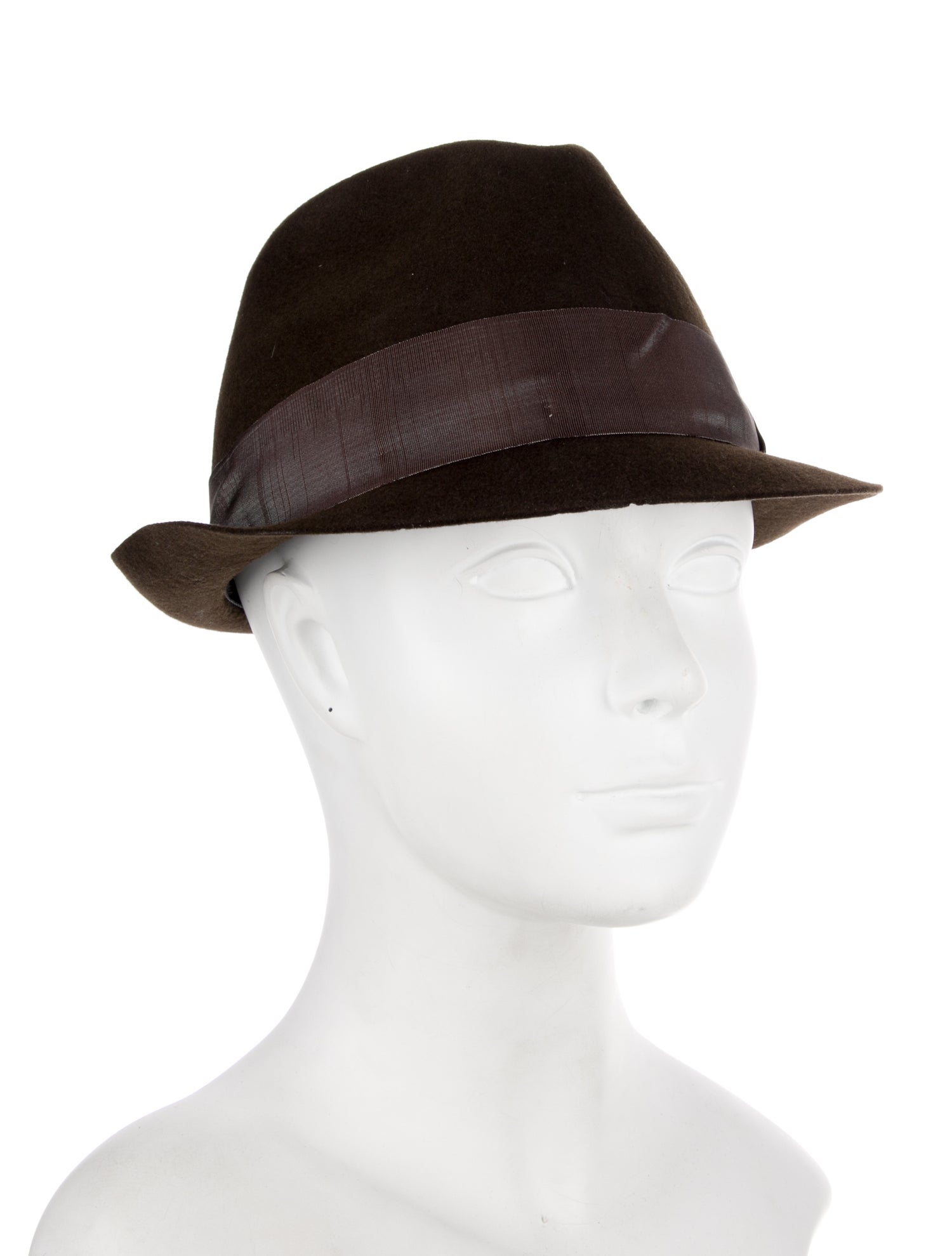 Borsalino Wool-Blend Grosgrain Bow Trim Accent Fedora Hat