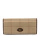 Burberry's Smoked Check Pattern Canvas Continental Wallet