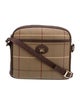 Burberry's Plaid Canvas Coated Leather Trimmed Crossbody Bag
