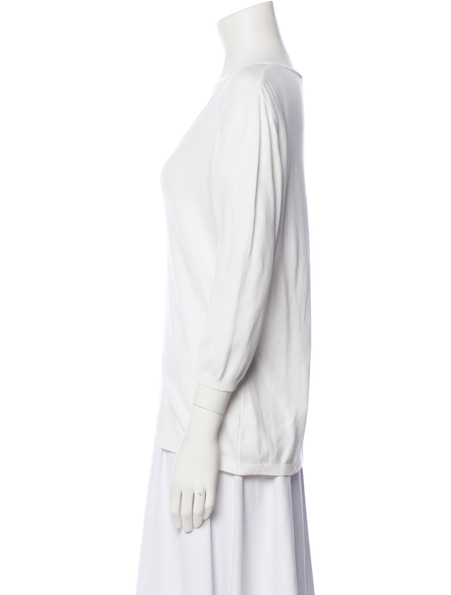 Burberry's V-Neck Three-Quarter Sleeve T-Shirt