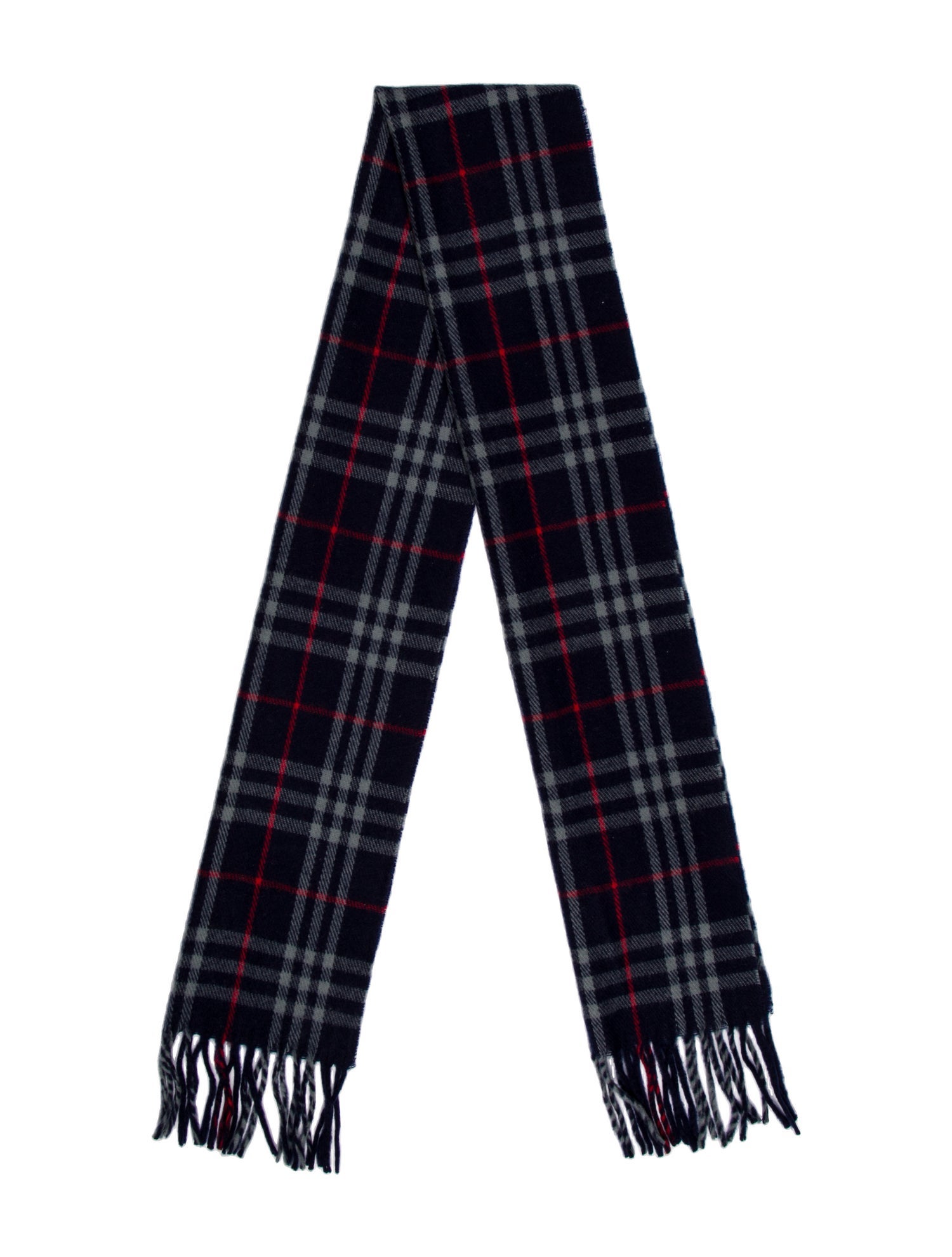 Burberry's Lambswool Plaid Print Scarf