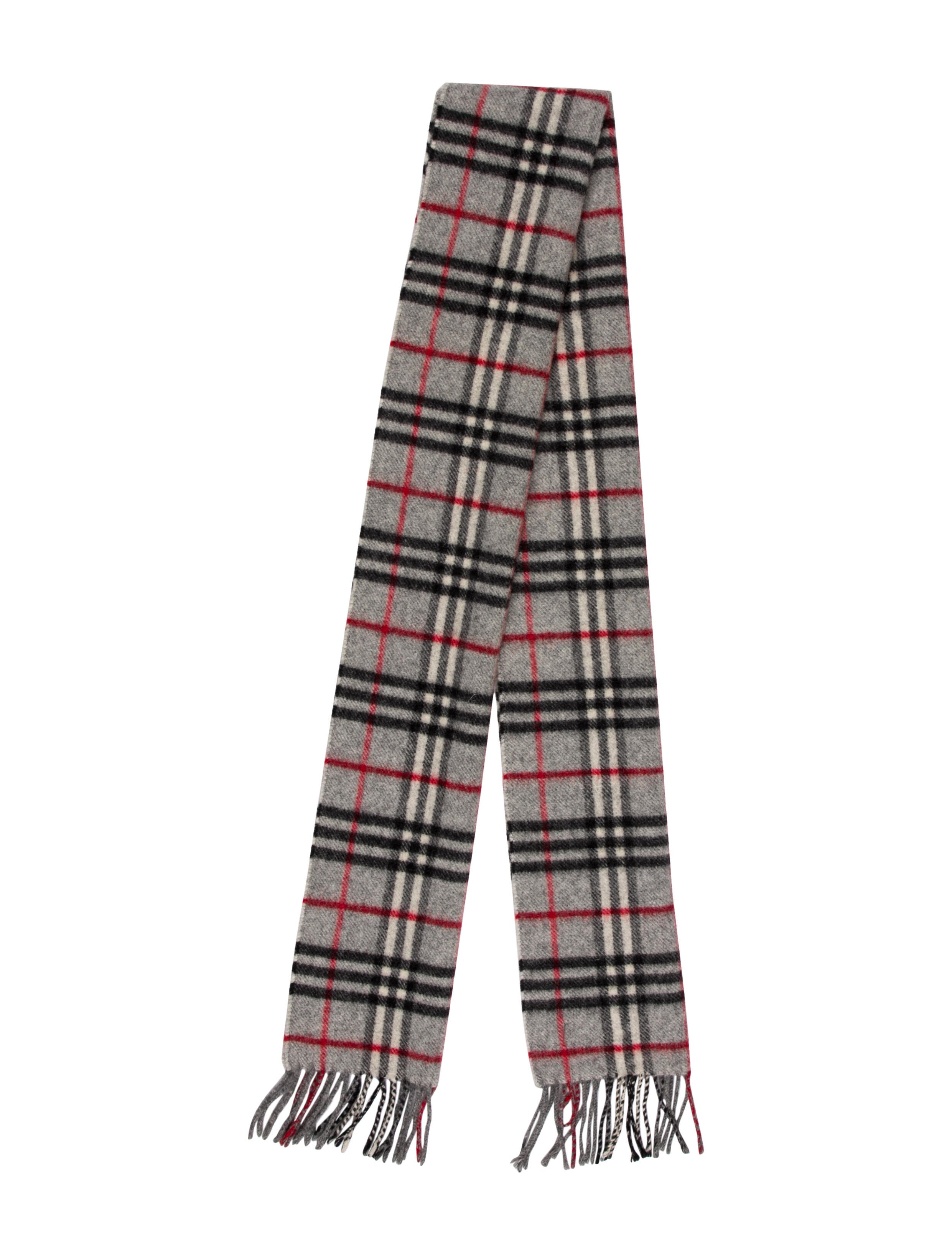 Burberry's Lambswool Plaid Print Scarf