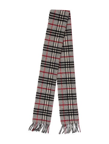 Burberry's Scarves and Shawls Lambswool Plaid Print Scarf