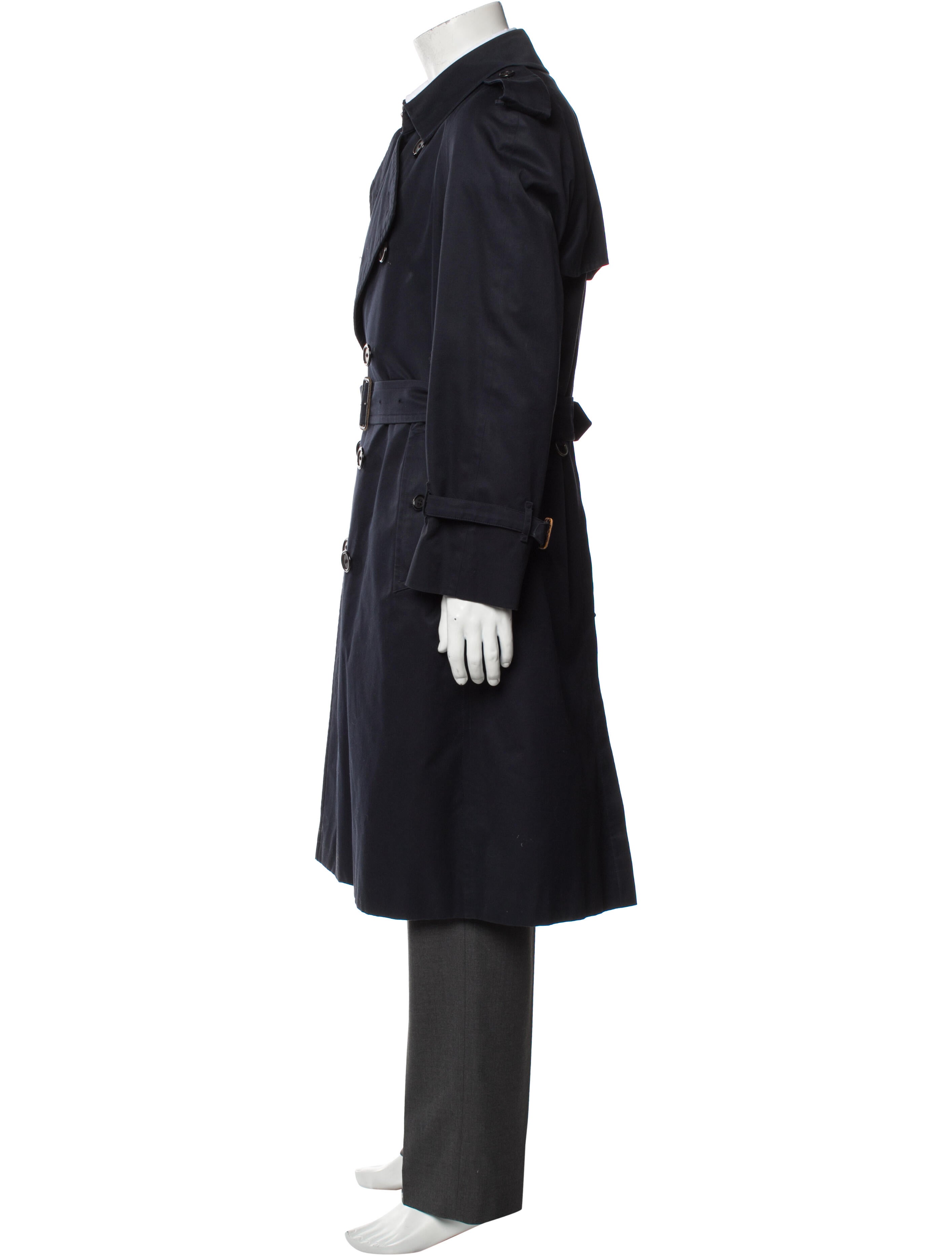 Burberry's Nova Check Pattern Wool Trench Coat