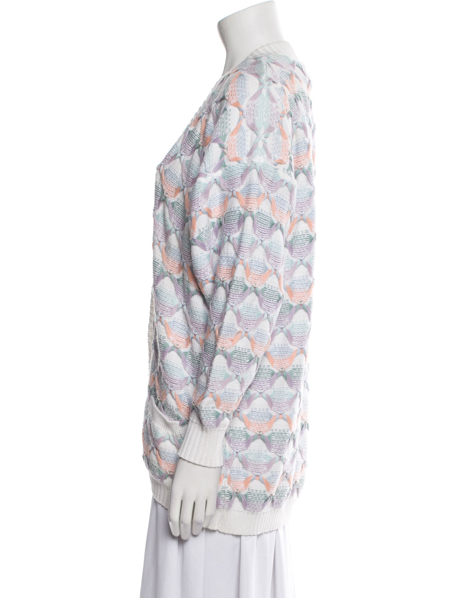 Burberry's Printed Plunge Neckline Sweater